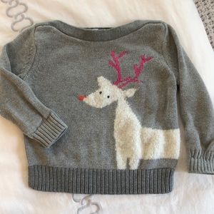 BABY GAP Reindeer Christmas Holiday Sweater